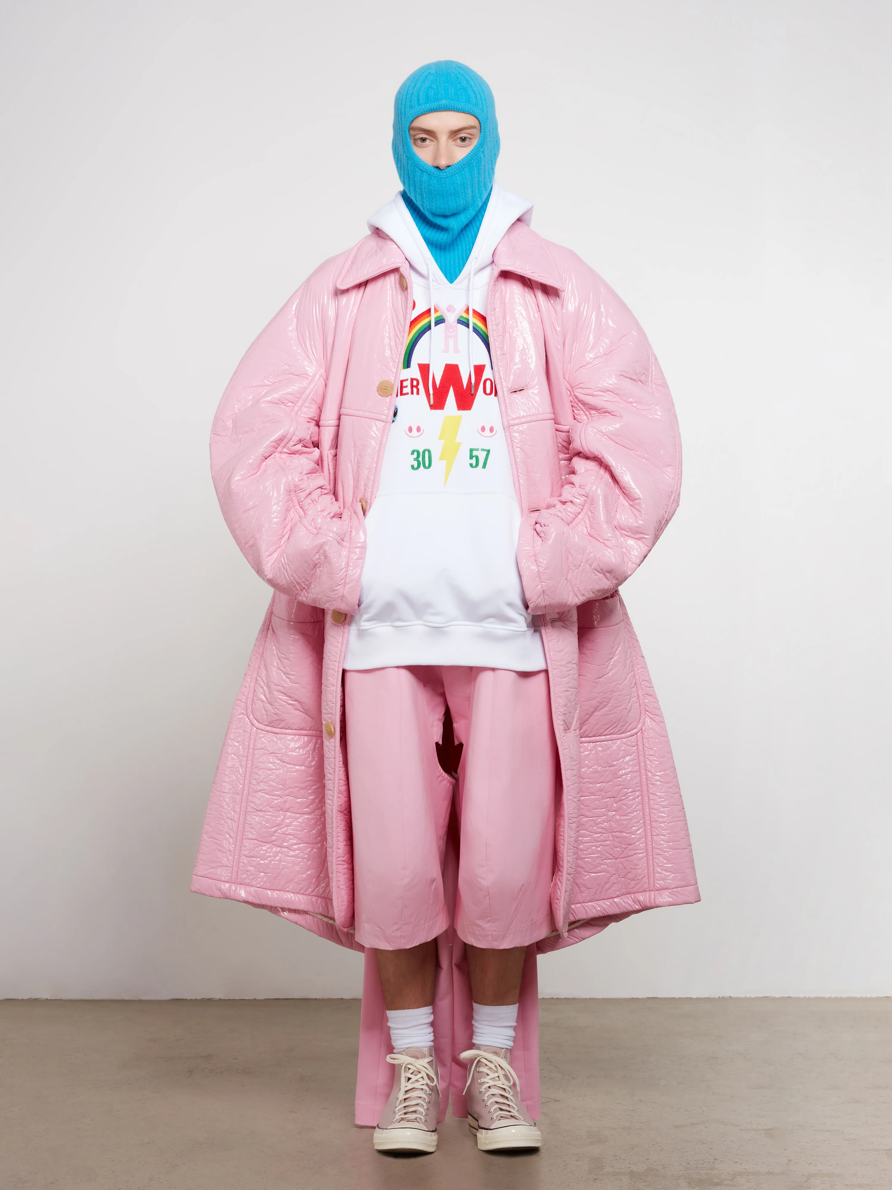 Walter Van Beirendonck - Men’s Rainbow Oversized Hoody - (White) - Image 5
