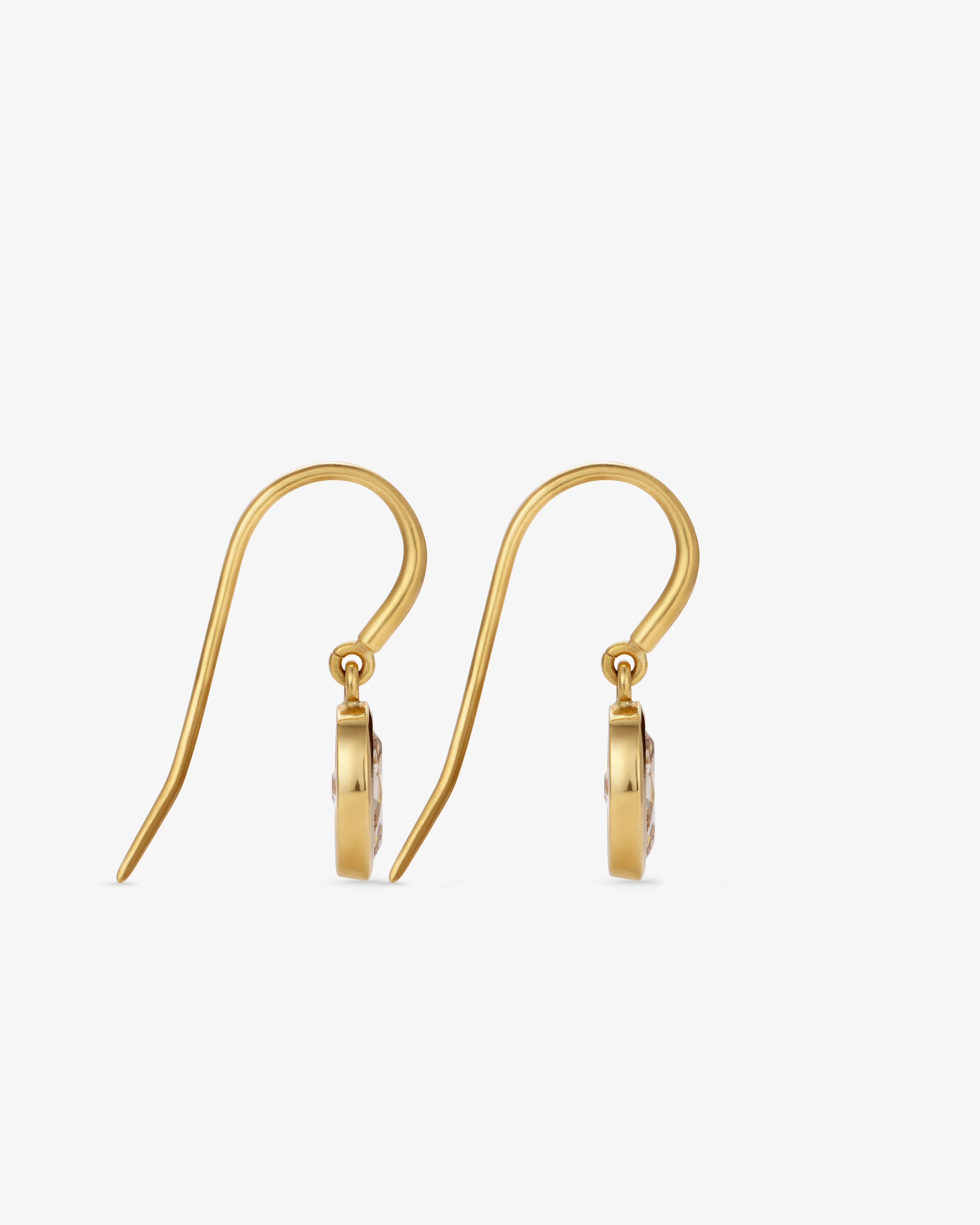 William Welstead - Pear Drop Diamond Earrings - (Yellow Gold) - Image 3