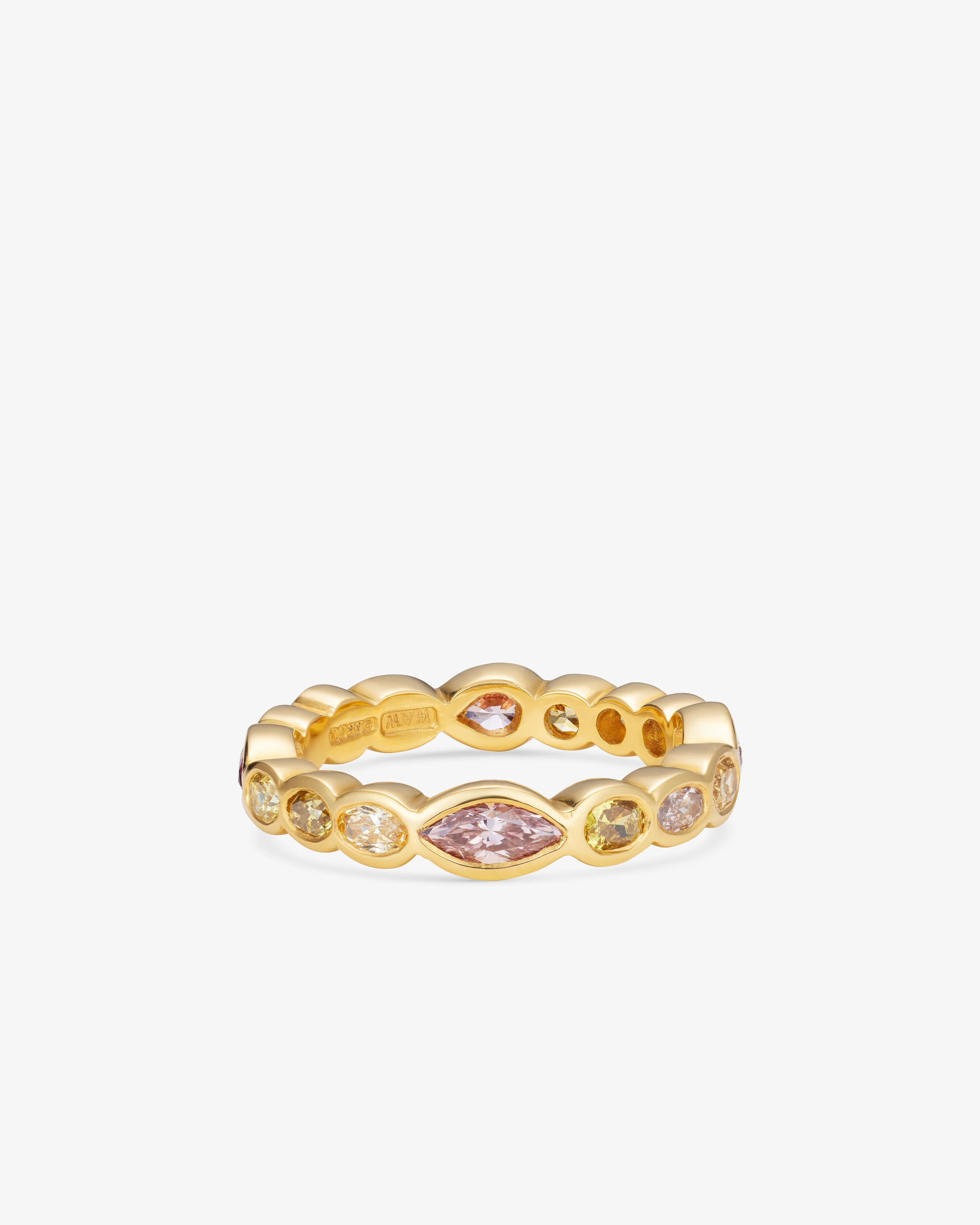 William Welstead - Pink And Yellow Eternity Ring - (Yellow Gold)