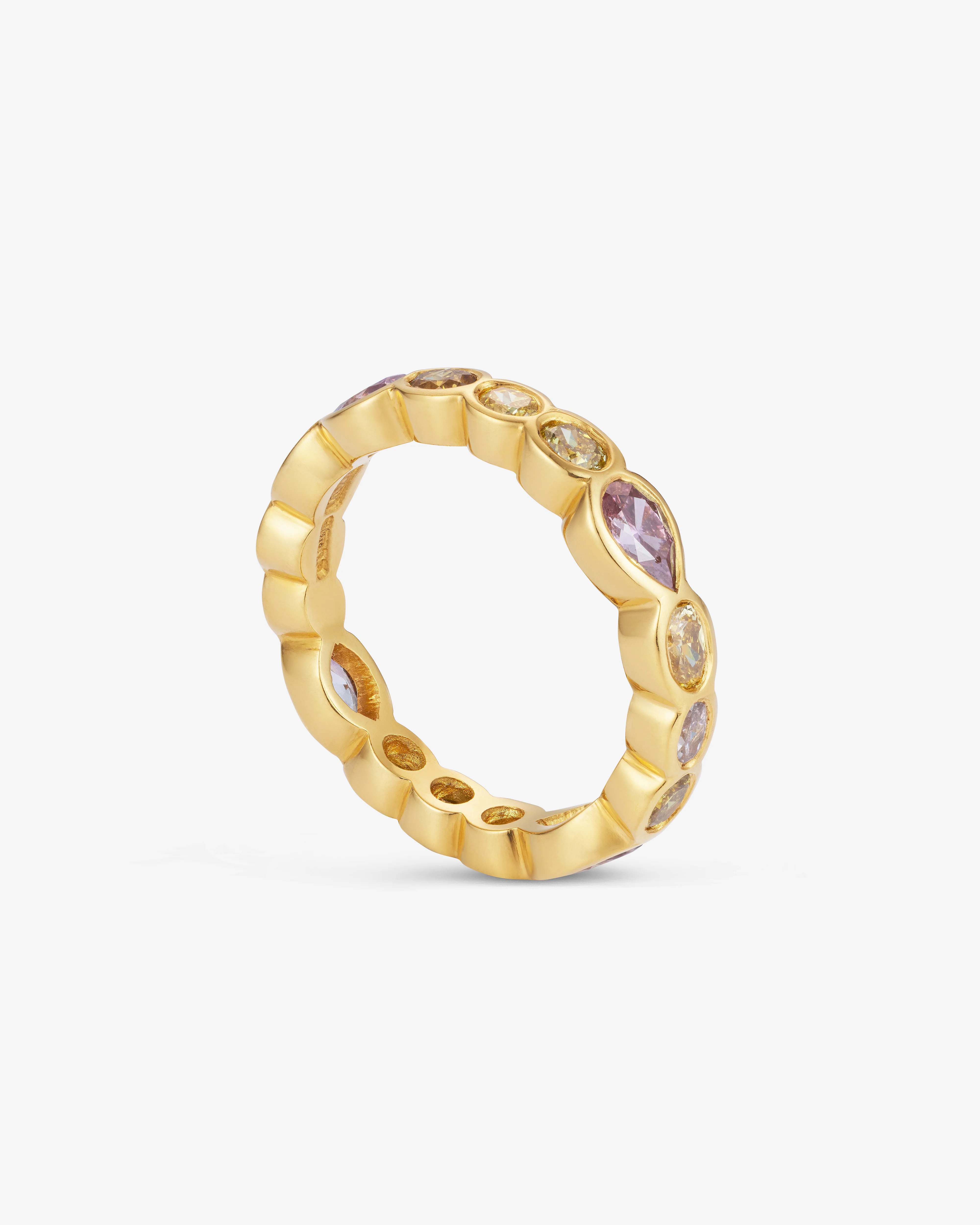 William Welstead - Pink And Yellow Eternity Ring - (Yellow Gold) - Image 2