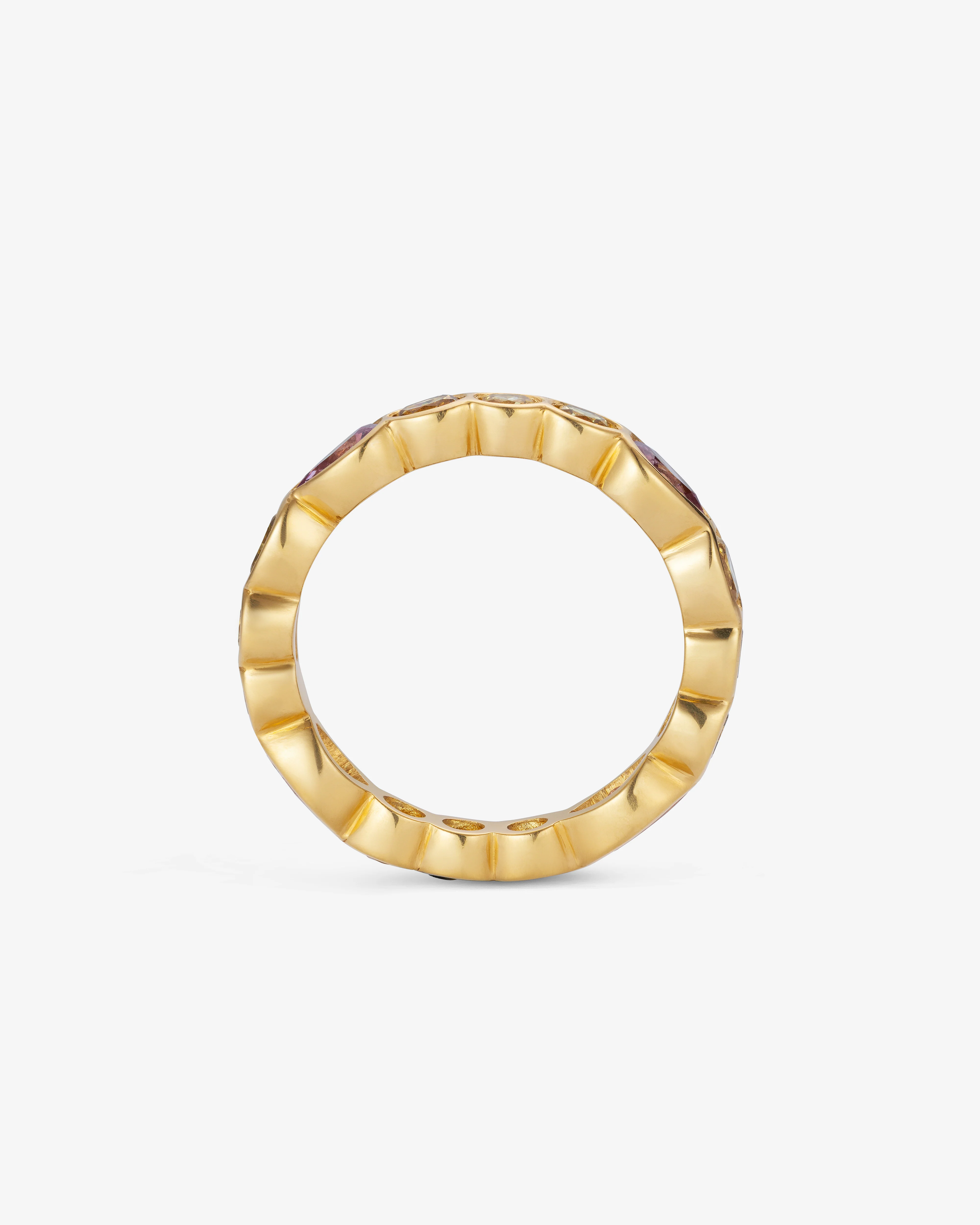William Welstead - Pink And Yellow Eternity Ring - (Yellow Gold) - Image 3