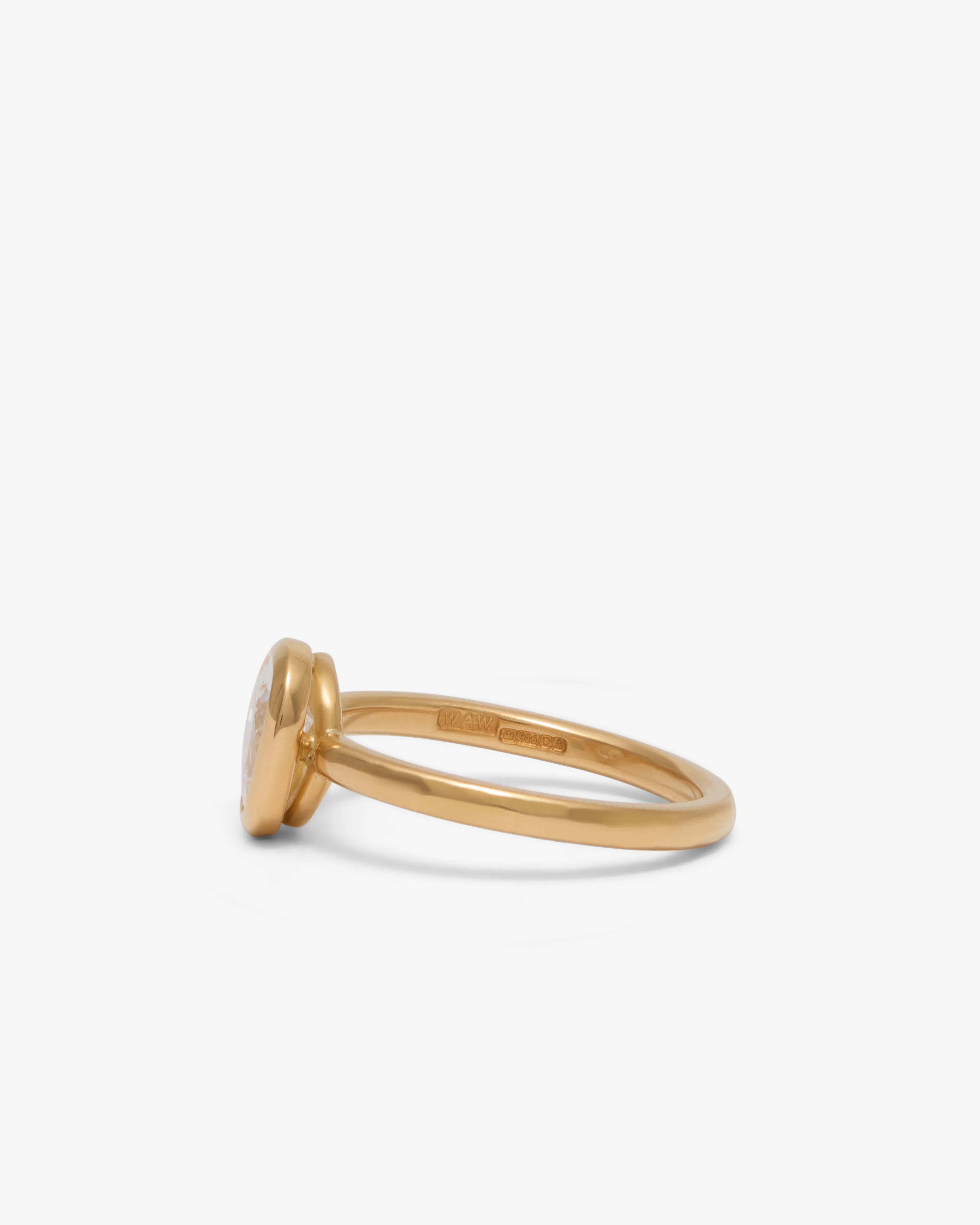 William Welstead - Pear Shaped Diamond Gold Ring - (Yellow Gold) - Image 2
