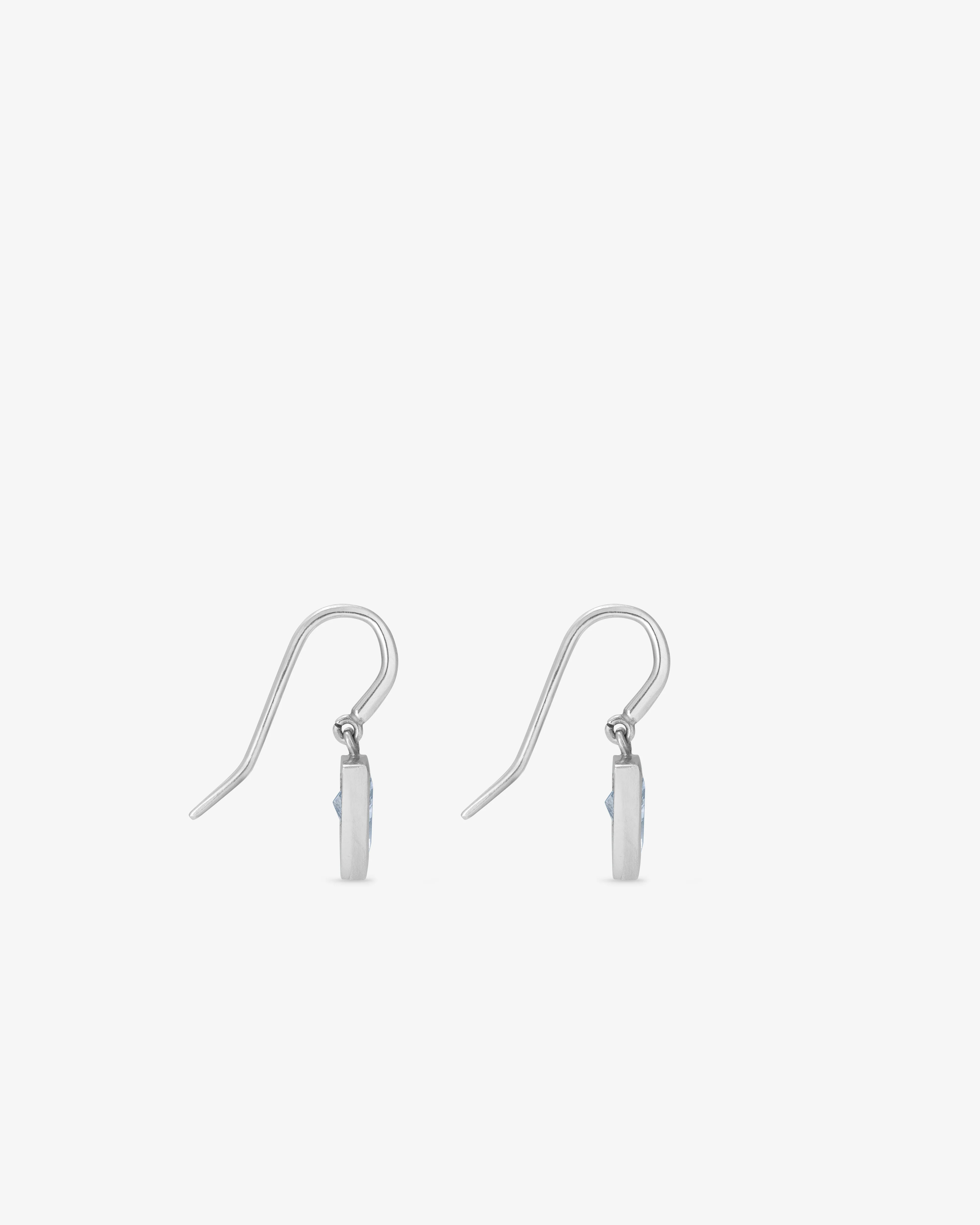 William Welstead - Triangular Diamond Earrings - (Platinum) - Image 3