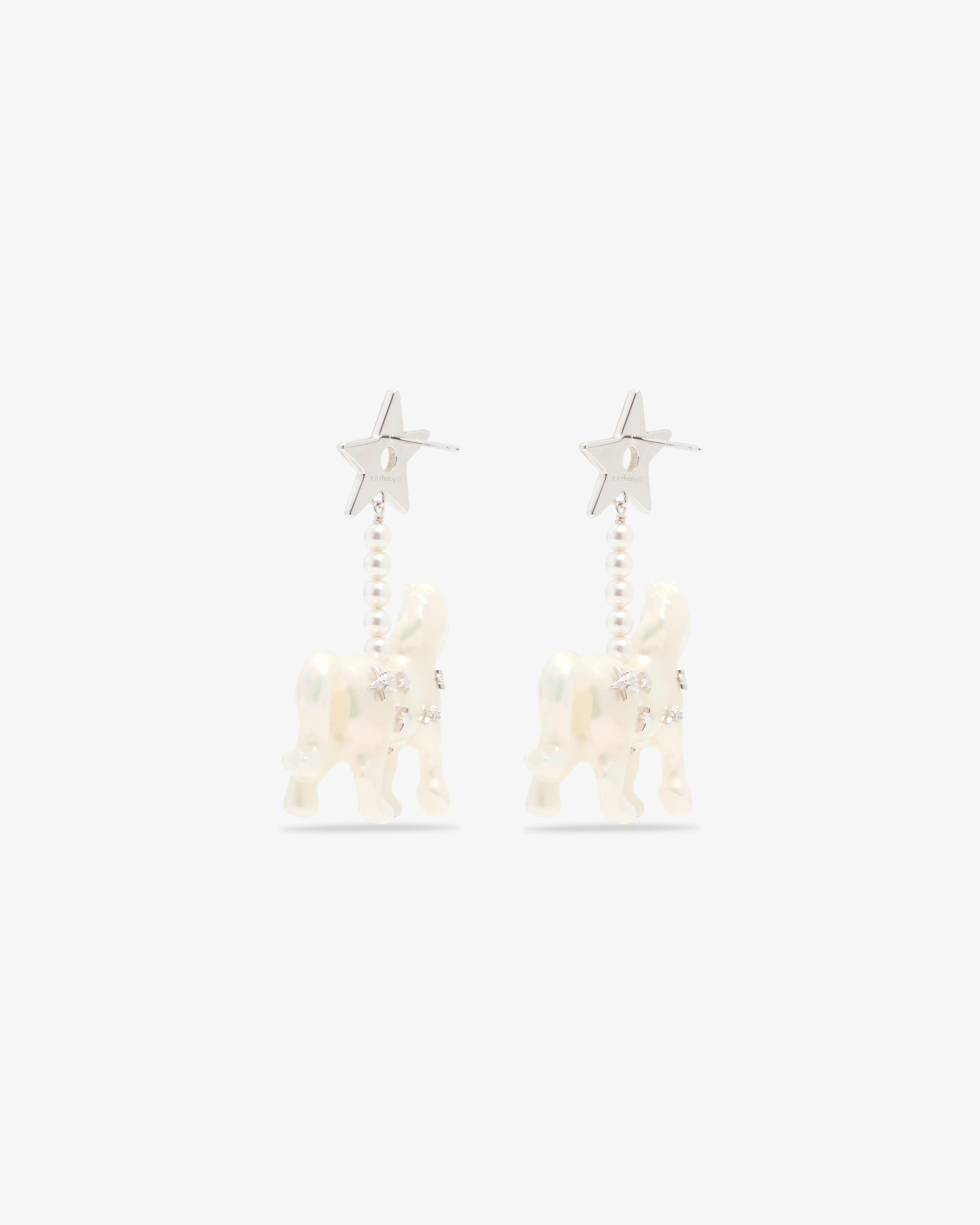 Yvmin - Women's Pony Star Earring - (White) - Image 2